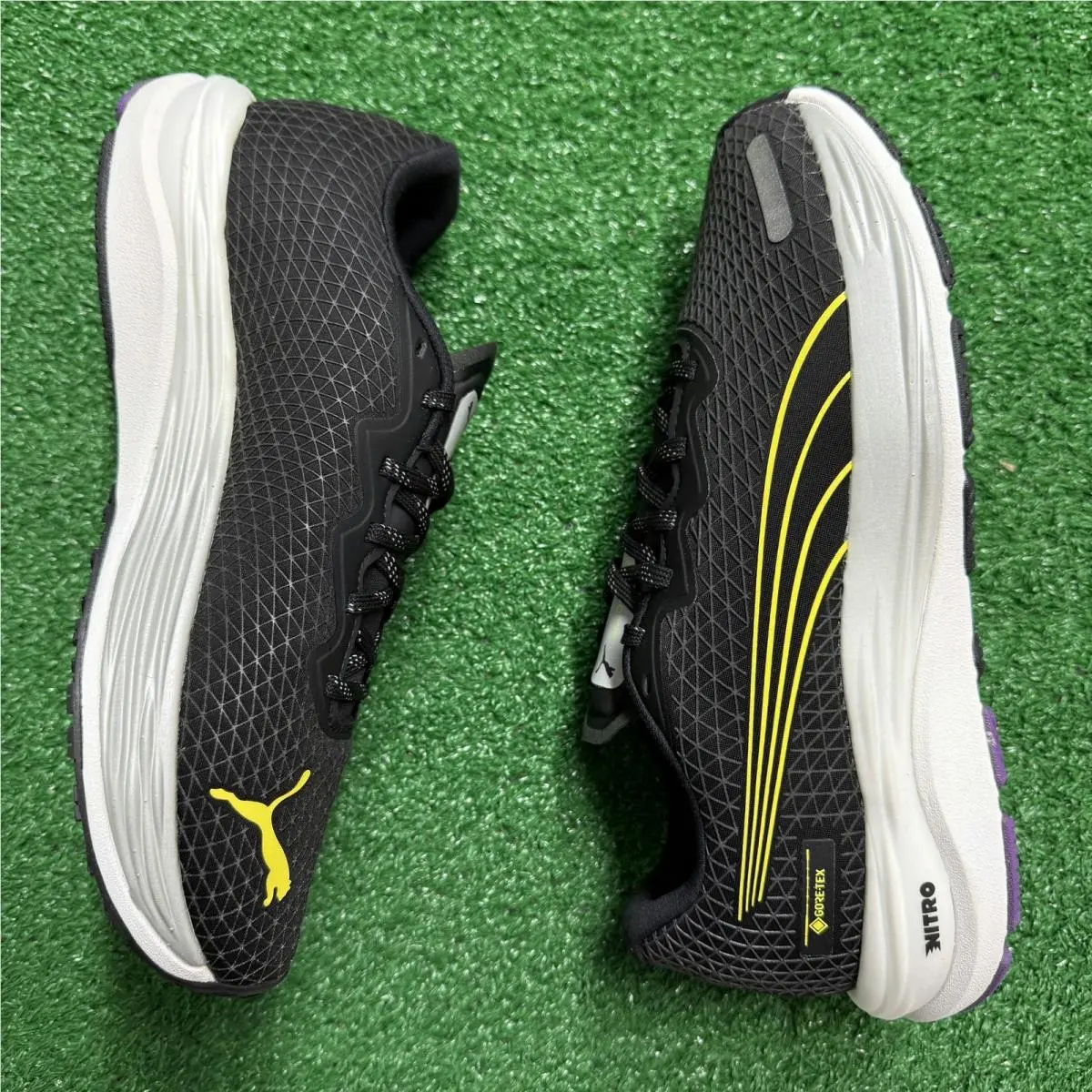 Puma shoes - Velocity Nitro 2 GORE-TEX Black Yellow - 377508-04 - White 1