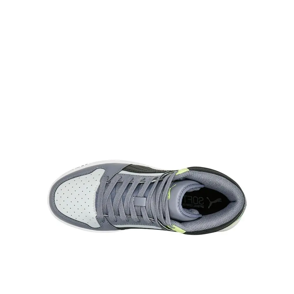 Puma shoes - PUMA Rebound Layup Mid Lace Up  Youth - 37048620 - Black, Grey 2