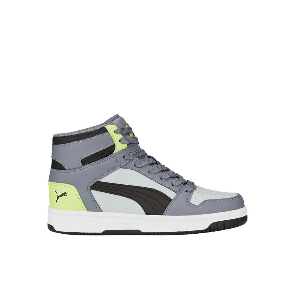 Puma shoes - PUMA Rebound Layup Mid Lace Up  Youth - 37048620 - Black, Grey 5