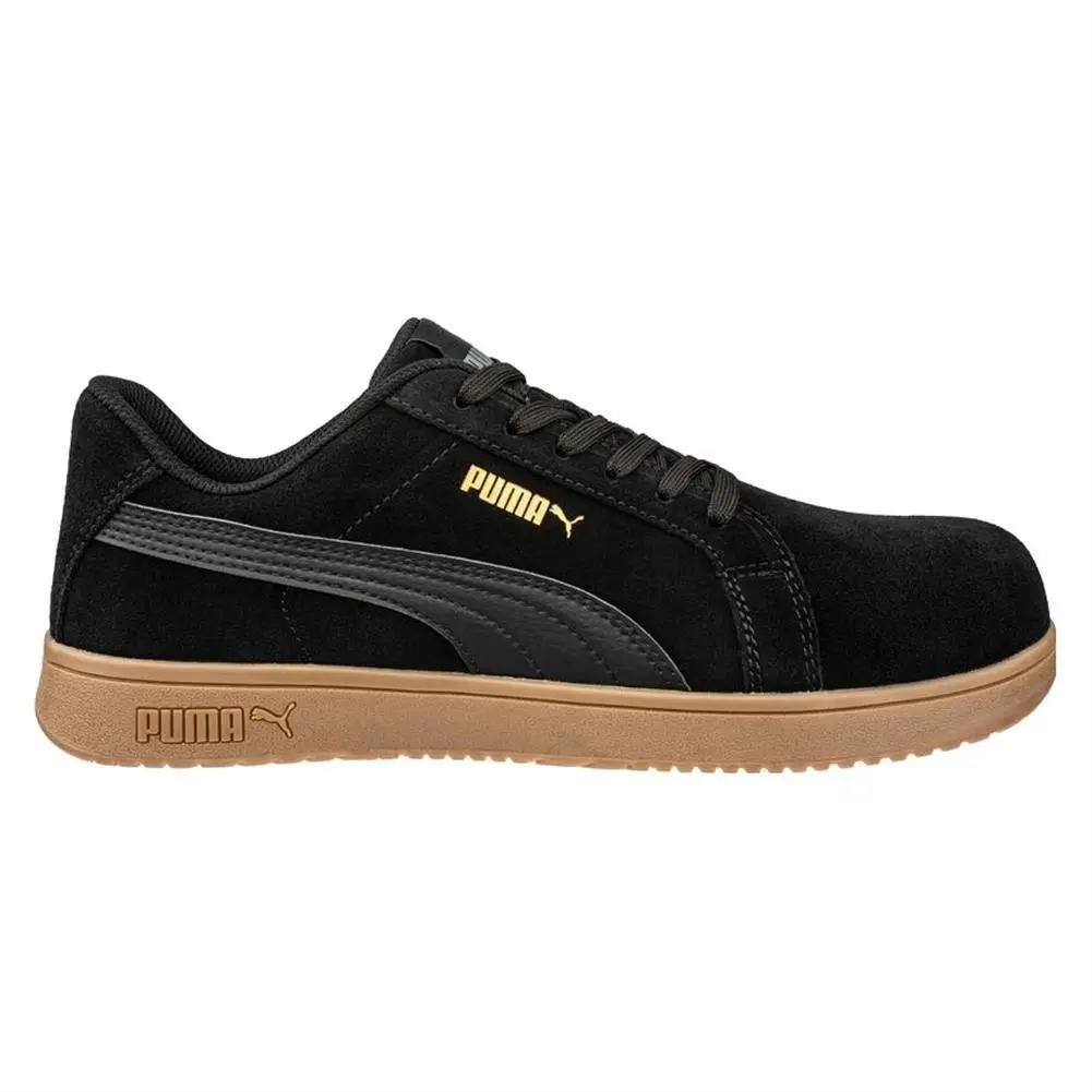 Men`s  Safety Iconic Low Composite Toe EH Safe Work Shoes Boots 572°heat Res Black / Gum by Puma