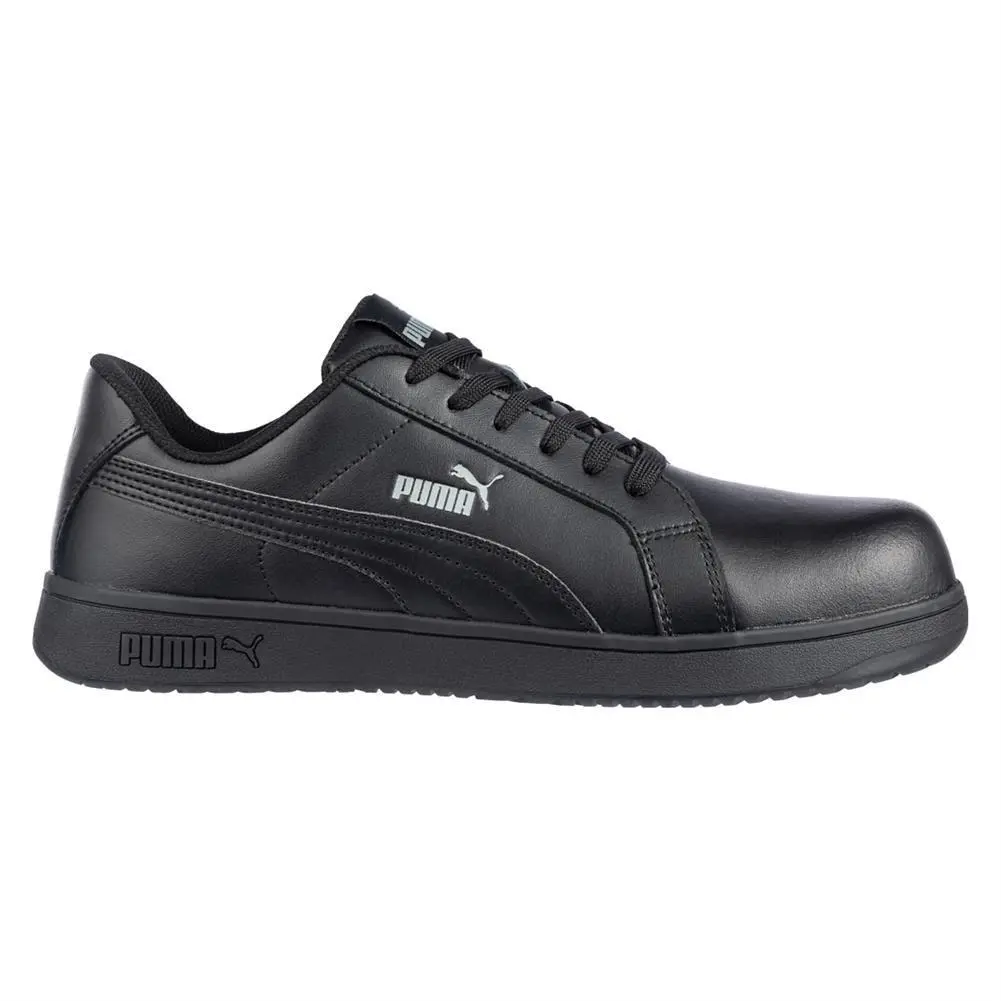 Men`s  Safety Suede Iconic Low Composite Toe Static Dissipative Work Boots Black by Puma
