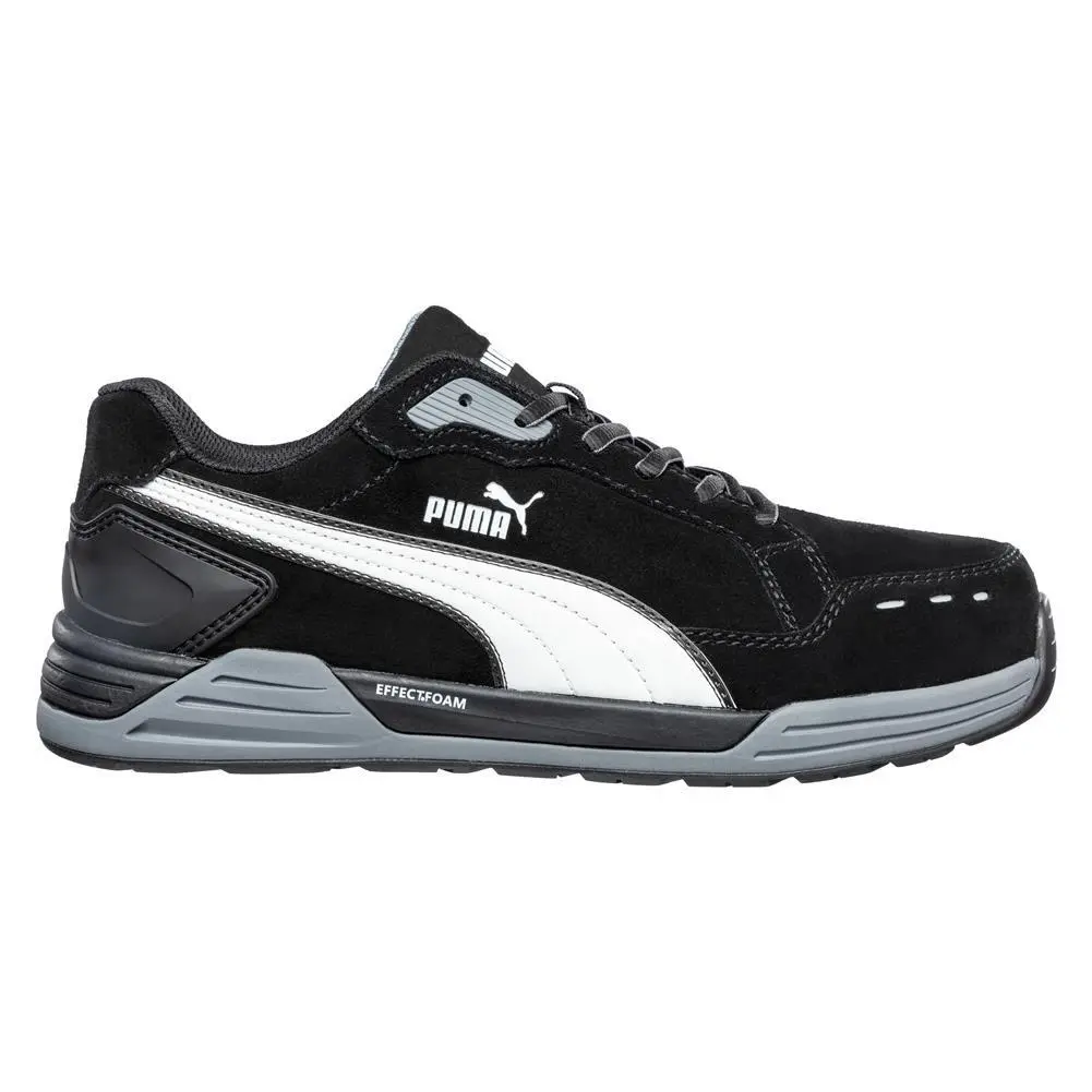 Men`s  Safety Airtwist Low EH Fiberglass Toe Work Boots Shoes Sport Sneakers Black / White by Puma