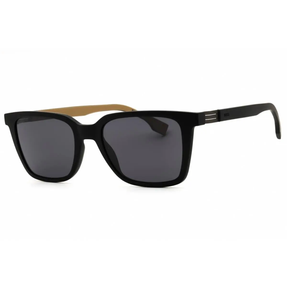 Men`s Sunglasses Black/beige Full Rim Rectangular Boss 1574/S 00WM IR by Hugo Boss
