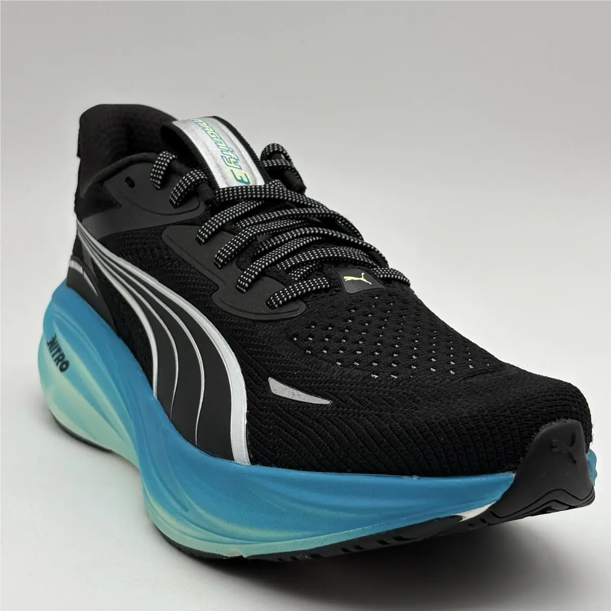 Puma Magnify Nitro 3 Black Blue 311046 06 Mens Size 10 Running Shoes