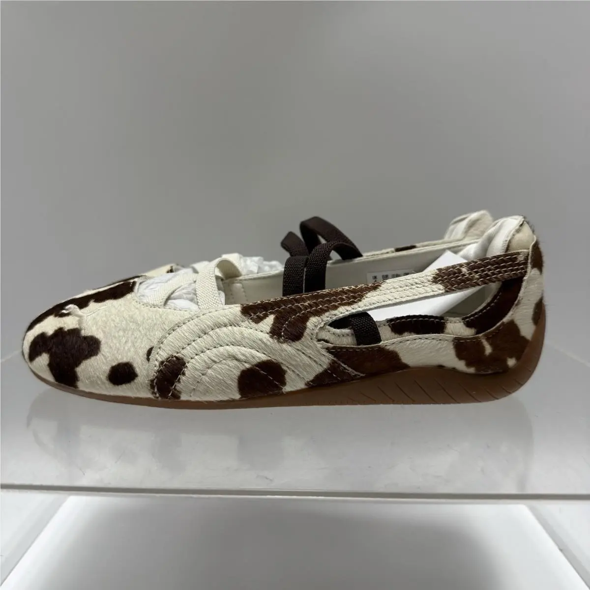 Puma Speedcat Ballet Cow Print Brown White 407787-01 Women’s Size 6.5