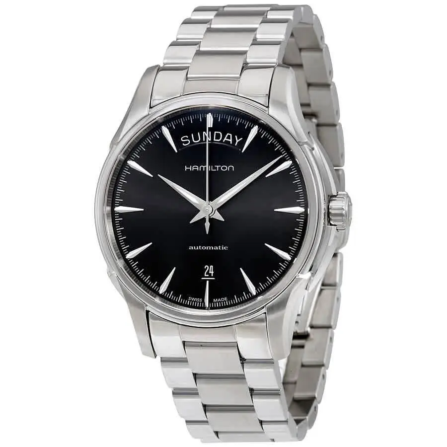 Jazzmaster Black Dial Stainless Steel Men`s Watch H32505131 by Hamilton