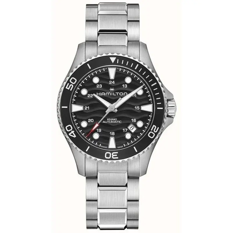 Navy Scuba 40mm Black Dial Steel Men`s Watch H82415130 by Hamilton