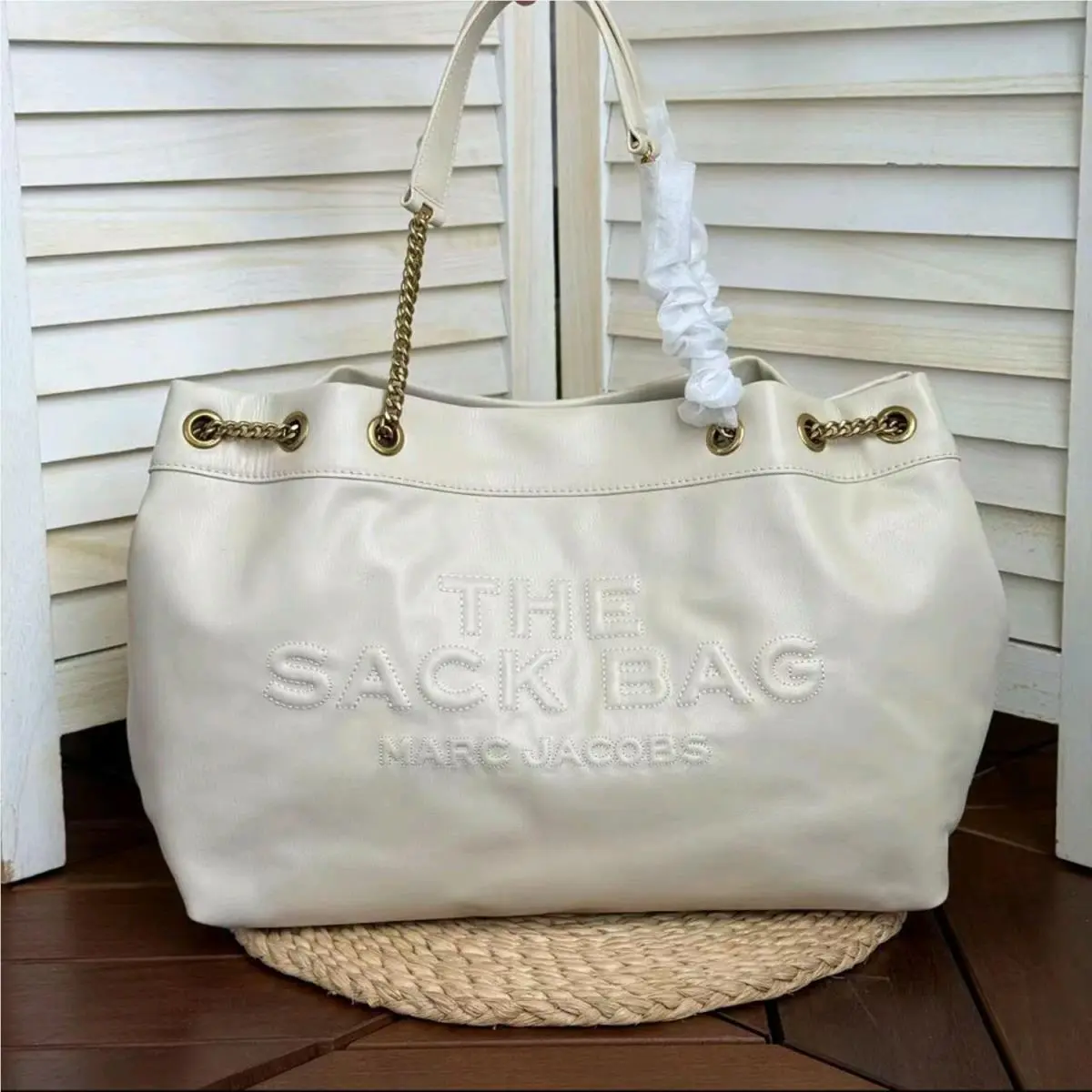 Marc Jacobs The Large Chain Sack Bag White