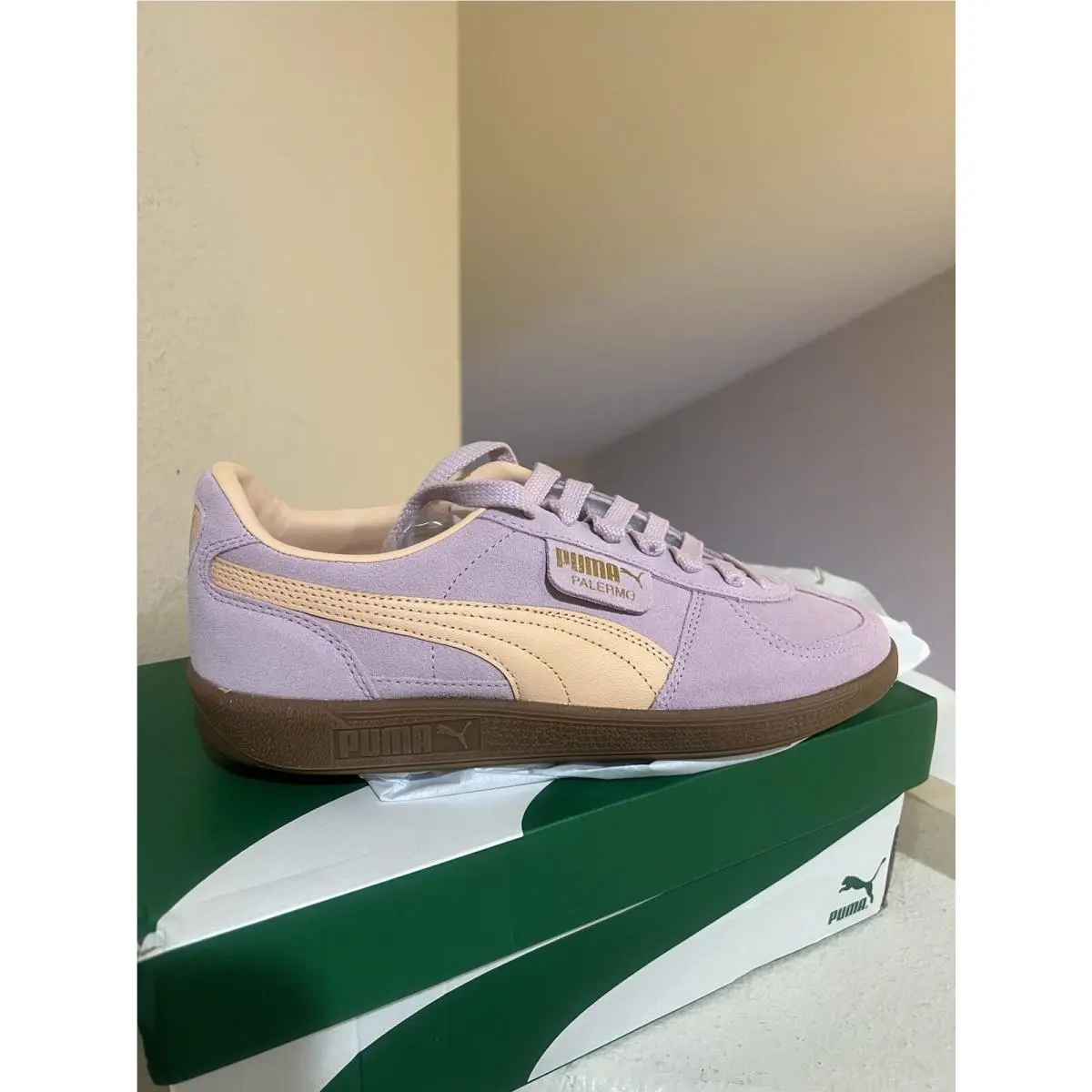 Puma Palermo Grape Mist Peach Fizz Unisex Casual Shoes Men 11.5 Women 13