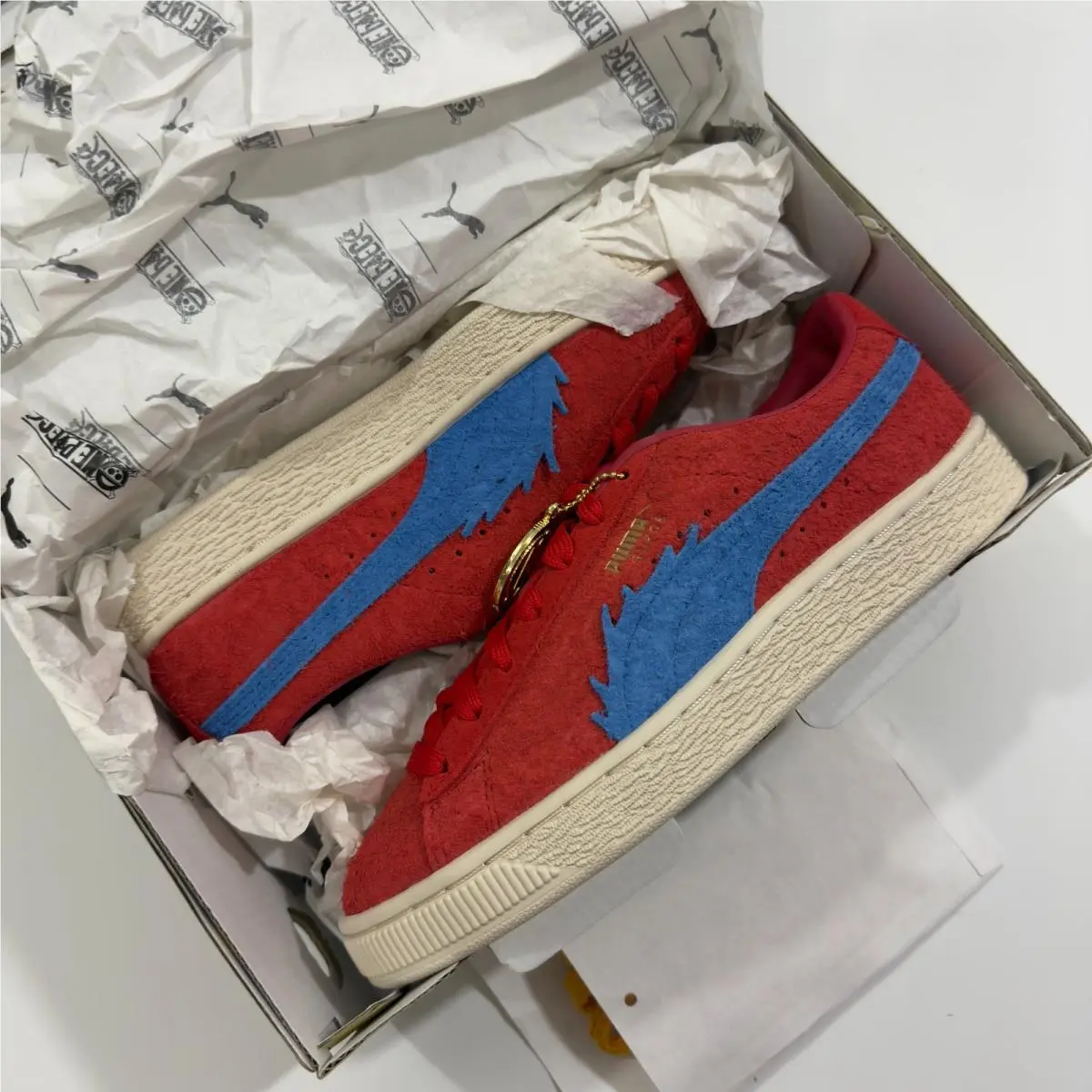 Puma shoes - Kids Puma One Piece Suede Buggy GS - 396648-011 - Red 4