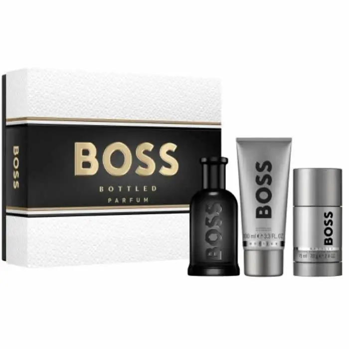 Hugo Boss Boss Bottled Parfum Fragrance For Men 3 Piece Gift Set
