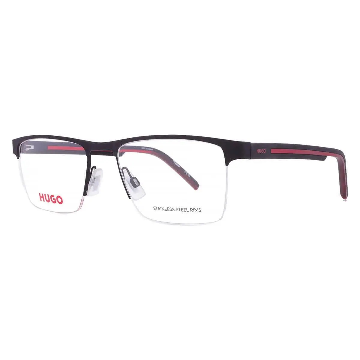 Hugo Boss Demo Rectangular Men`s Eyeglasses HG 1066 0BLX 55 HG 1066 0BLX 55