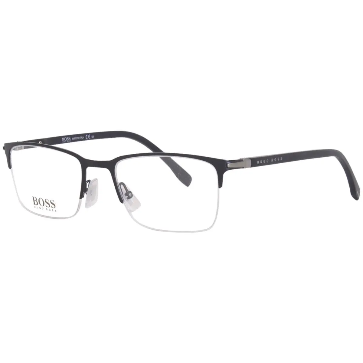 Hugo Boss 1007/IT Fll Eyeglasses Men`s Matte Blue Semi Rim Rectangle Shape 54mm