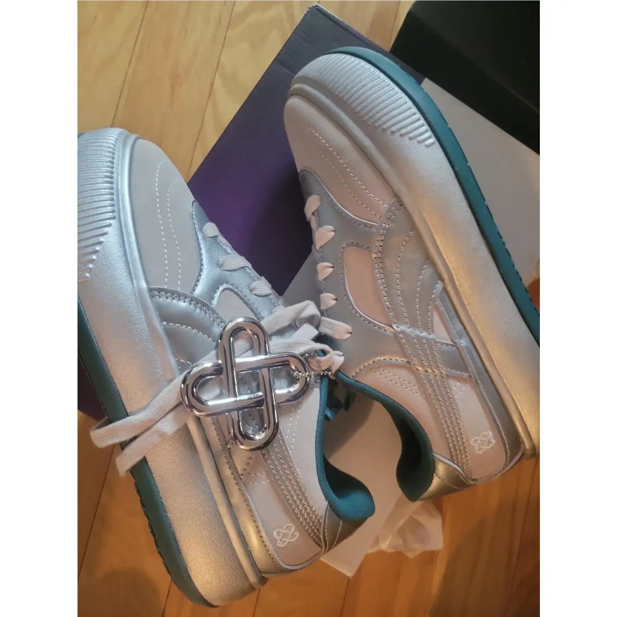 Puma shoes - PUMA Suede Mayu - Suede Mayu - 384106-01 - Silver 4