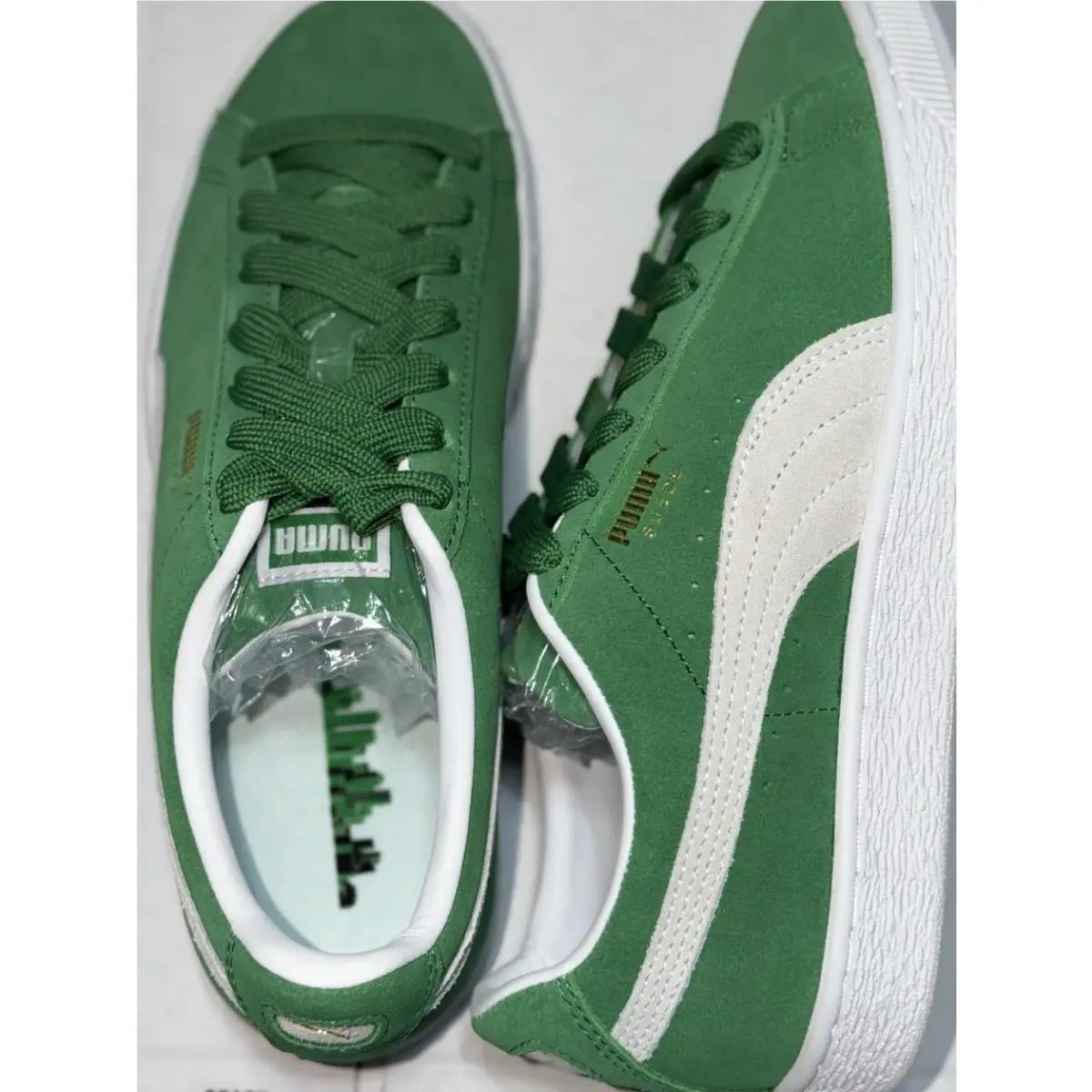Puma shoes - PUMA SUEDE NBA TEAMS BOSTON CELTICS - 380168 02 - AMAZON GREEN/WHITE 6