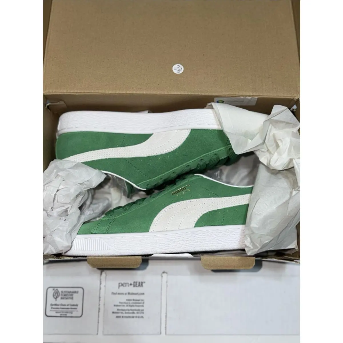 Puma shoes - PUMA SUEDE NBA TEAMS BOSTON CELTICS - 380168 02 - AMAZON GREEN/WHITE 2