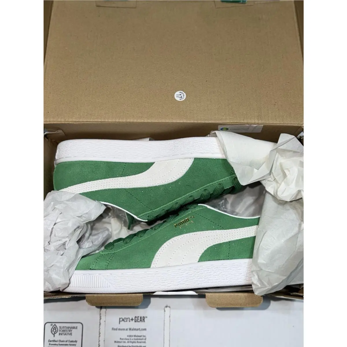 Puma shoes - PUMA SUEDE NBA TEAMS BOSTON CELTICS - 380168 02 - AMAZON GREEN/WHITE 4