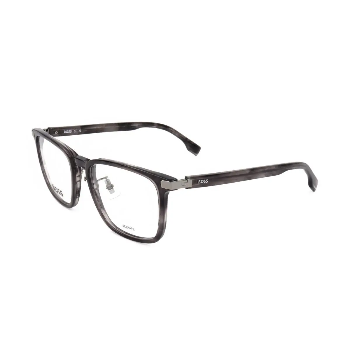 Men`s 54mm Grey Horn Eyeglasses BOSS1408-F-2W8-54 by Hugo Boss