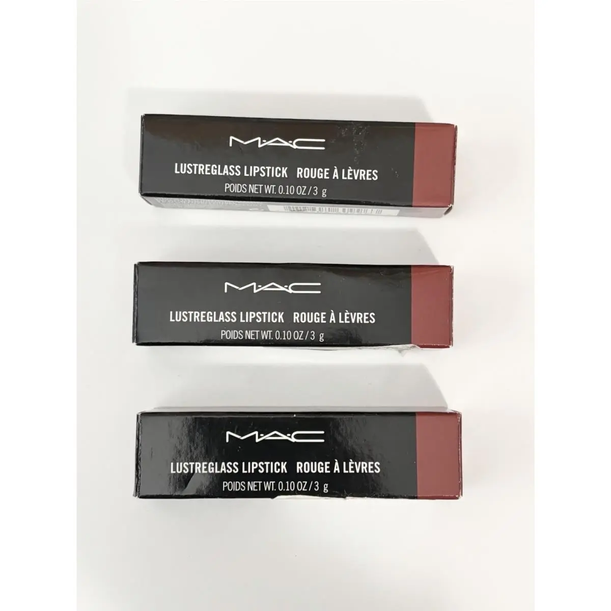 3 Mac Lustreglass Lipstick 549 Pda 0.1 oz / 3 g