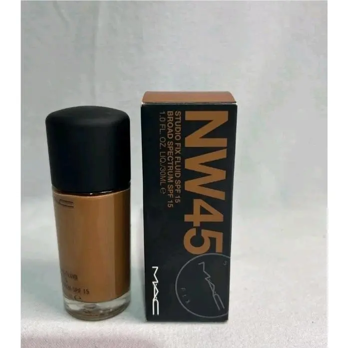 Mac Studio Fix Fluid SFP15 Foundaiton NW45 Full Size 30ml Formula M3