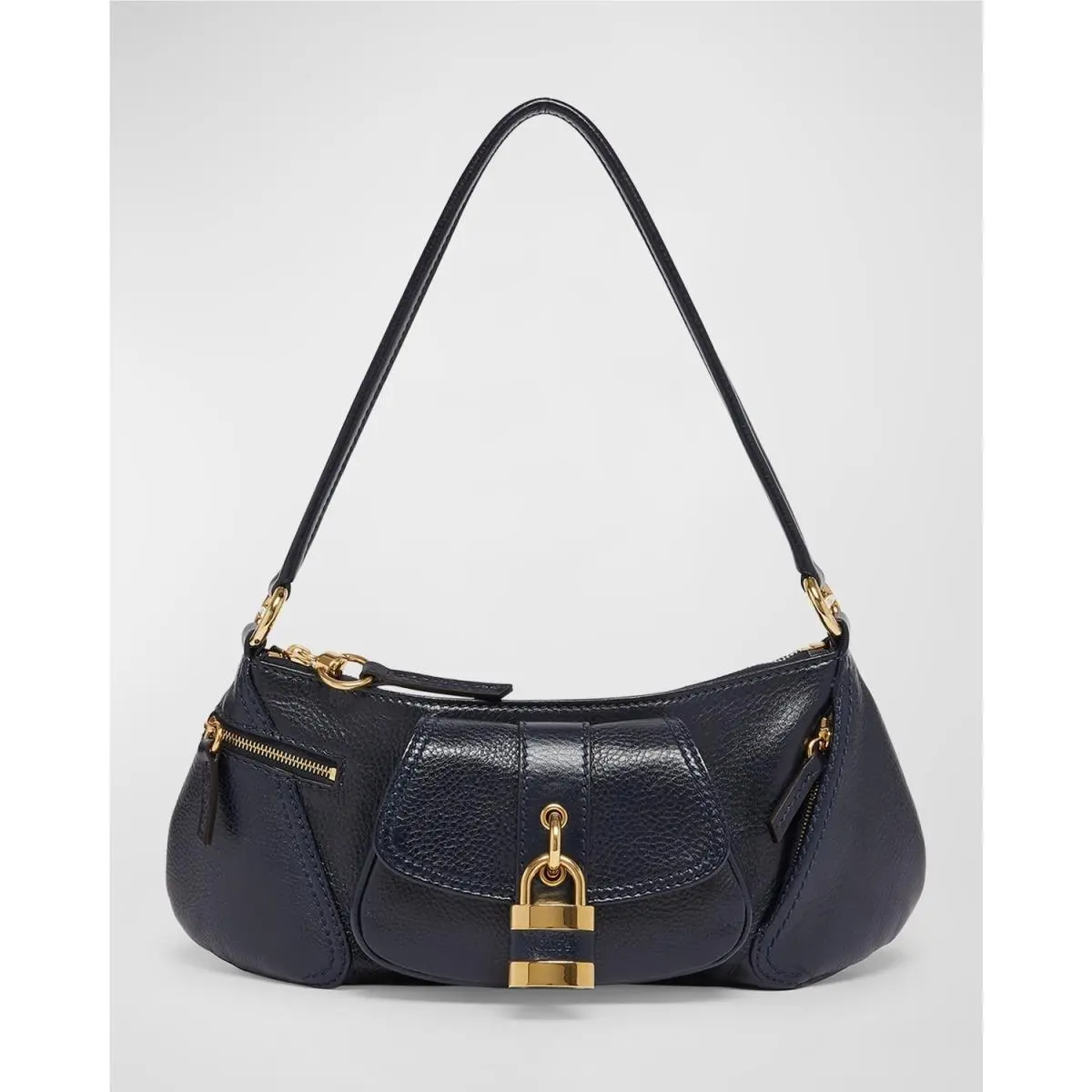 Chloe The 99 Shoulder Bag in Grained Leather Black