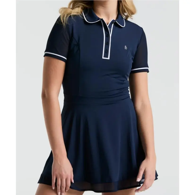 An Penguin Women`s Veronica Golf Dress Navy Blue Flutter Size XL by Original Penguin