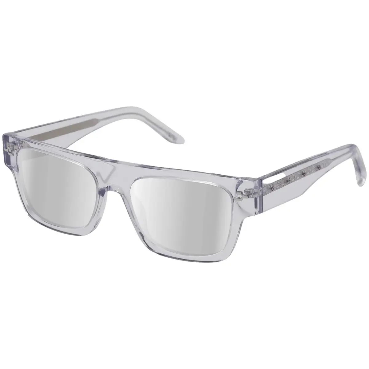 Nrgy by J Balvin Kepler Polarized Flat Top Rectangle Sunglasses Crystal/Stealth (09ST) by Revo