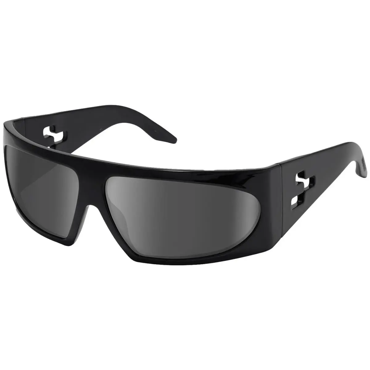 Nrgy by J Balvin Fly By Wire Polarized Wrap Sunglasses Shiny Black/Graphite (01GY) by Revo