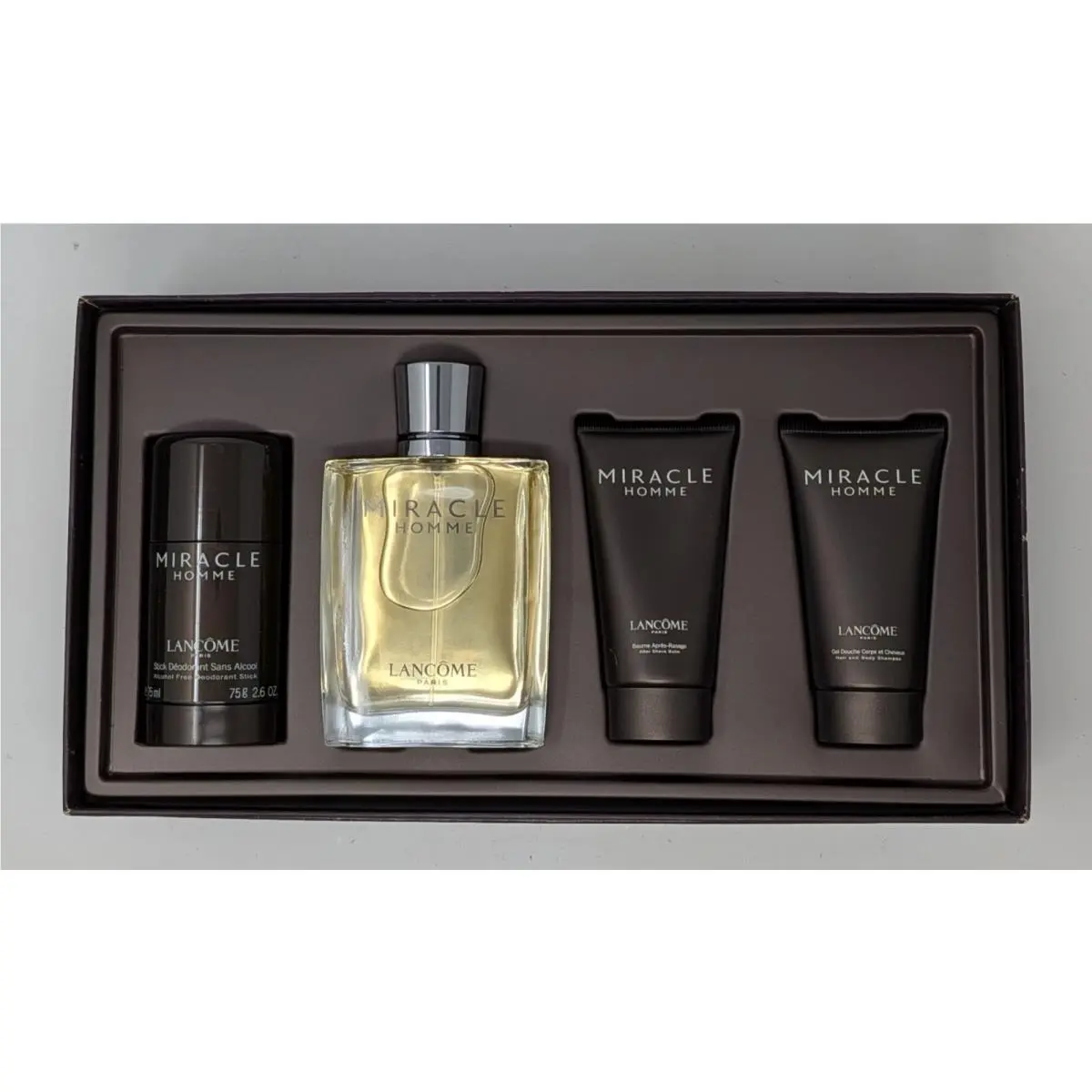 Lancome Miracle Pour Homme Edt Spray 100ml 3.4oz Deodorant After Shave Shampoo
