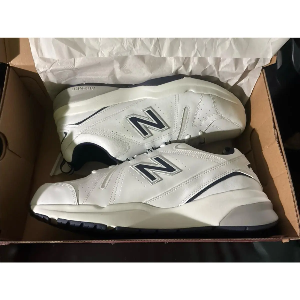 New Balance MX608V4W Men`s Cross Training Sneakers Shoes White/navy Sz13w