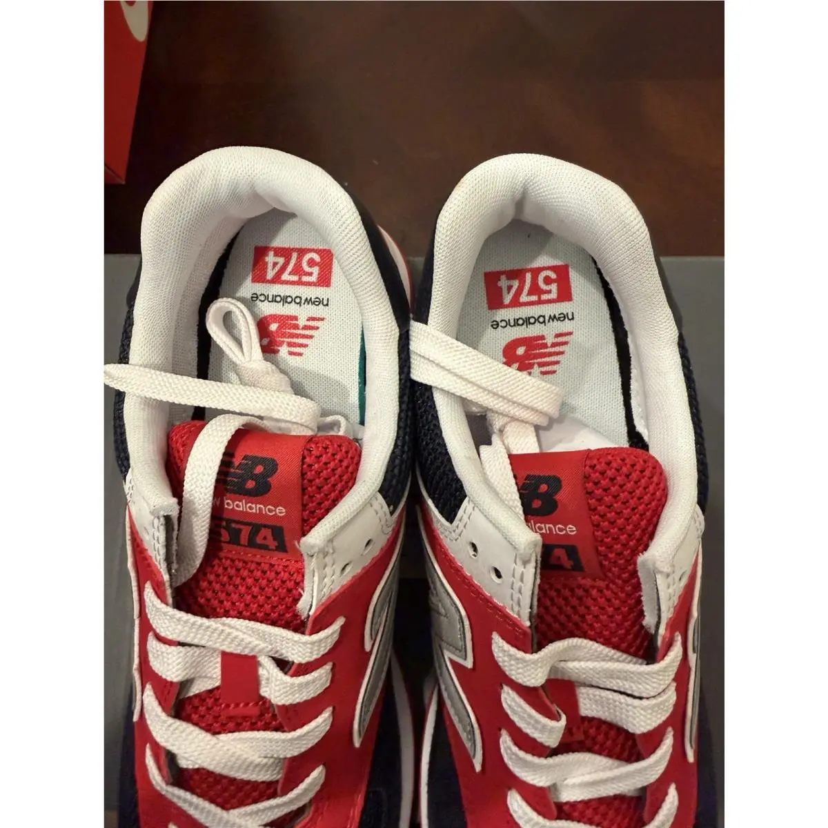 New Balance shoes - New Balance 574 - Dark Blue,red,white,grey (UPC: 0194768245619) 7