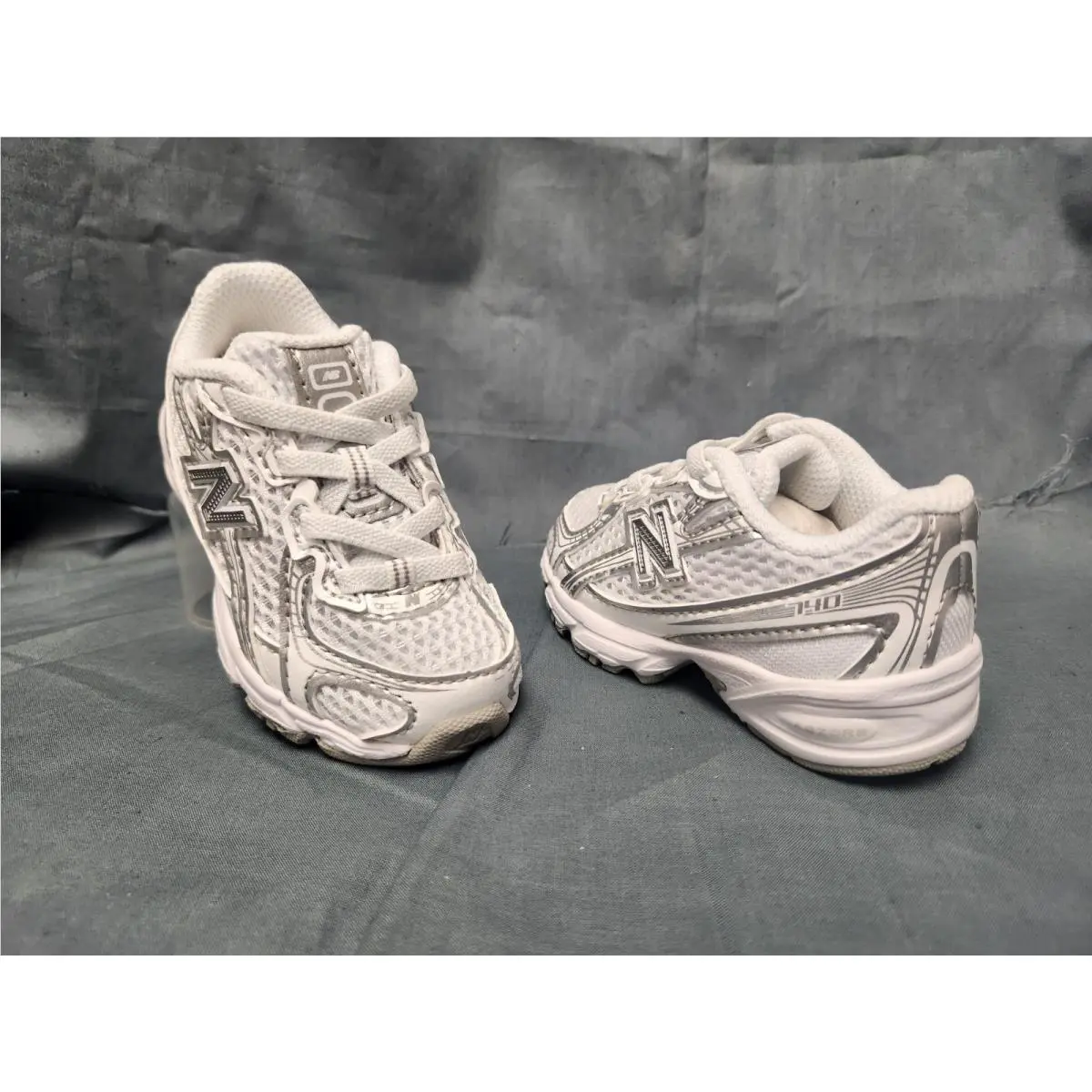 New Balance Toddlers 740 Bungee Lace Sneakers IZ740WM White Size 7