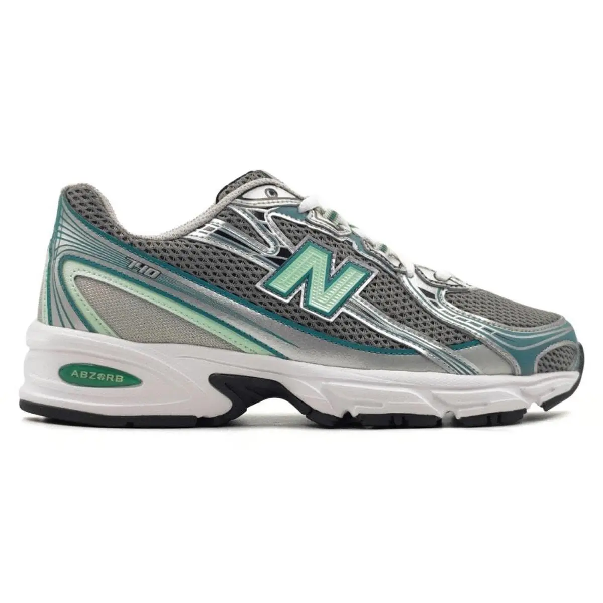 New Balance 740v2 Men`s Shoes Silver Metallic/new Spruce/clay Ash Size 9.5
