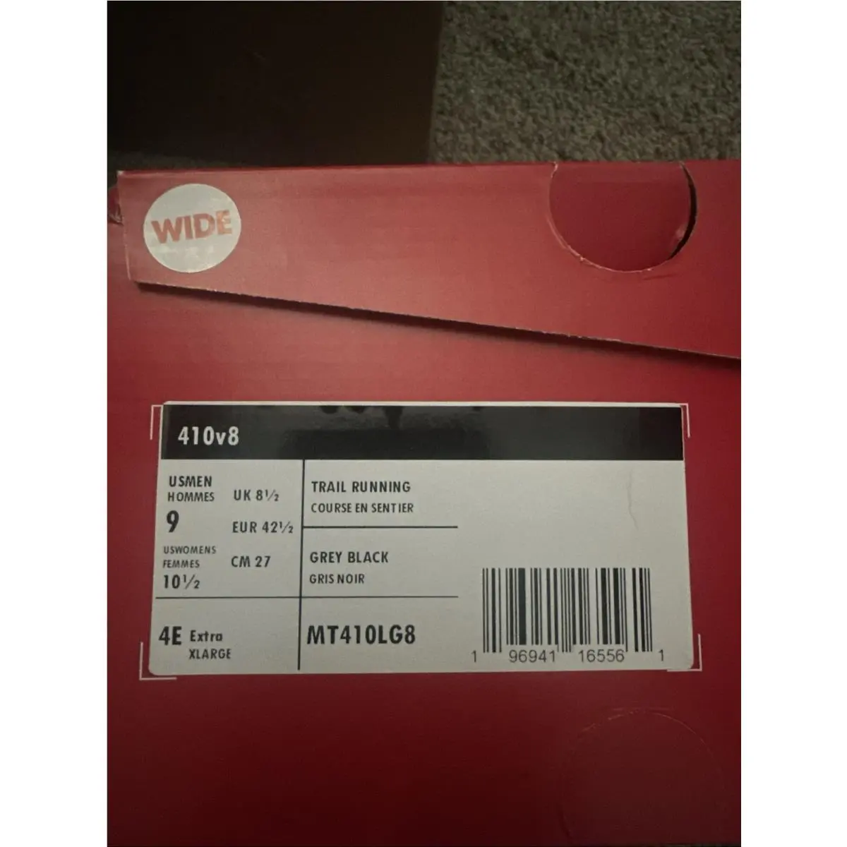 New Balance shoes - MT410LG8 - MT410LG8 4E - CASTLEROCK / BLACK / VARSITY GOLD 5