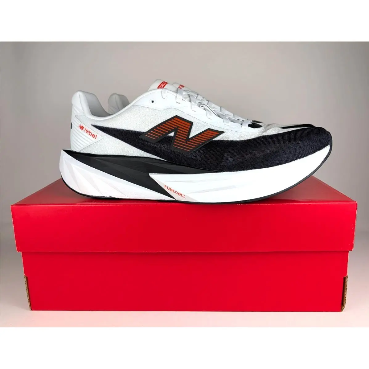 New Balance shoes - New Balance FuelCell Rebel v5 - White/Black/Red 7