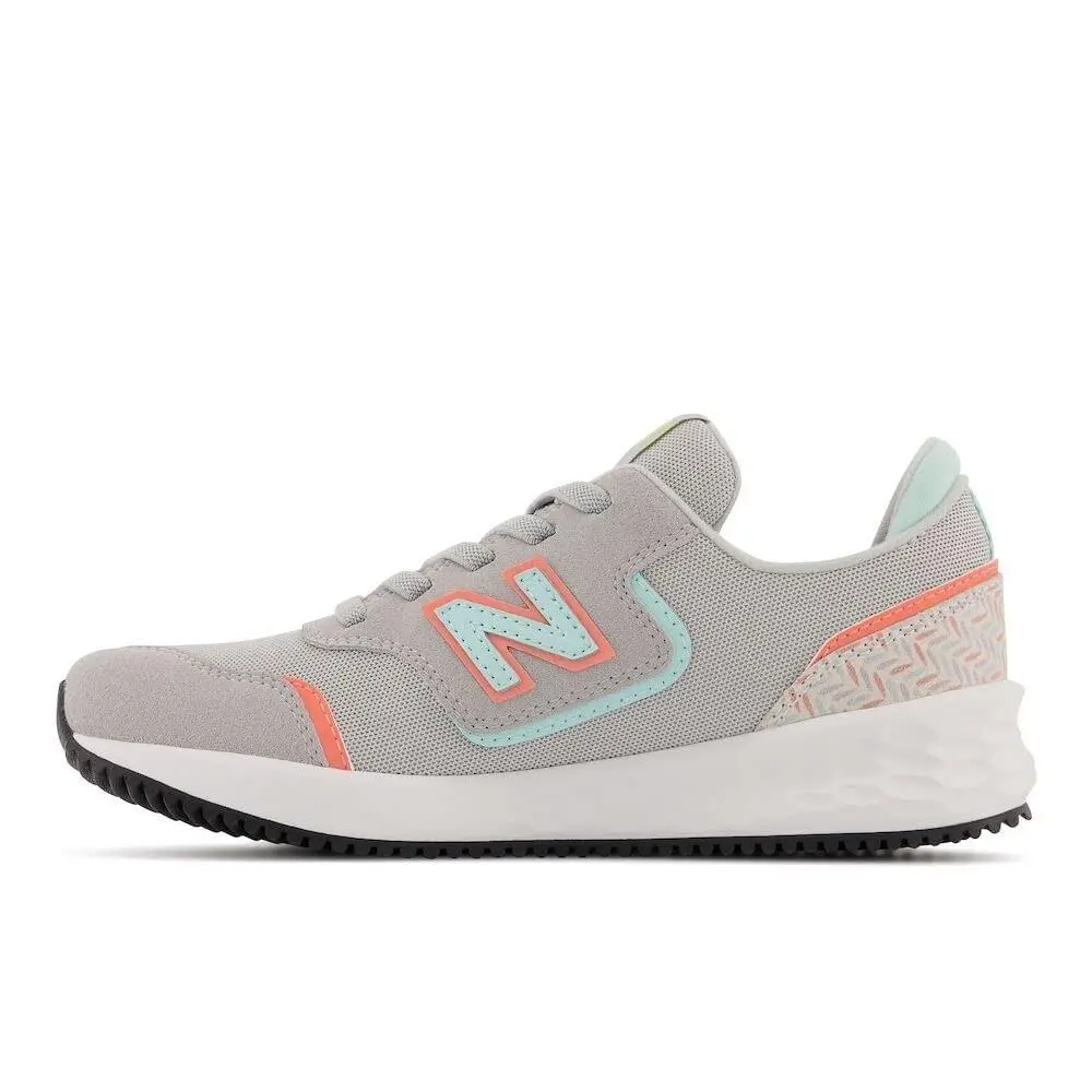 New Balance Kid`s X70 V1 Bungee Sneaker Rain Cloud/white Mint/paradise Pink 3
