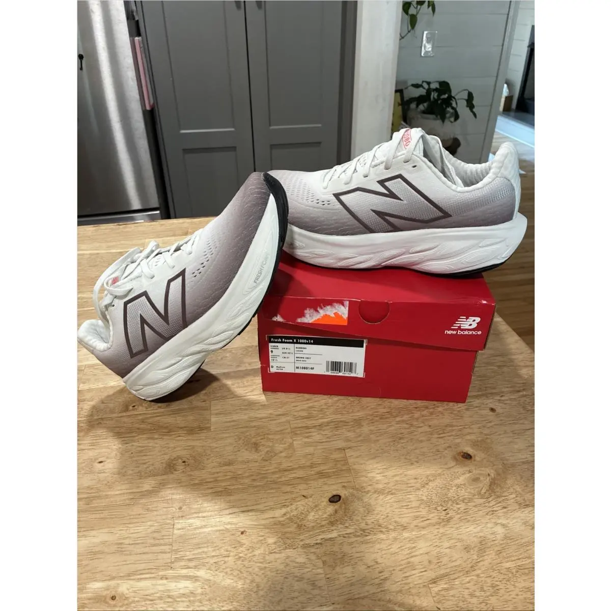 New Balance Fresh Foam X 1080v14 Mens Running Shoes Size 9 Brown Gray