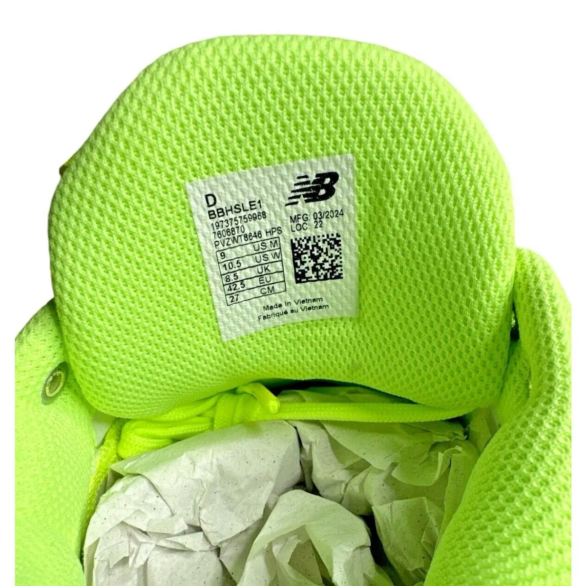 New Balance shoes - New Balance Hesi - Hesi - BBHSLE1 - Quartz Grey with Bleached Lime Glo (UPC: 197375759968) 8