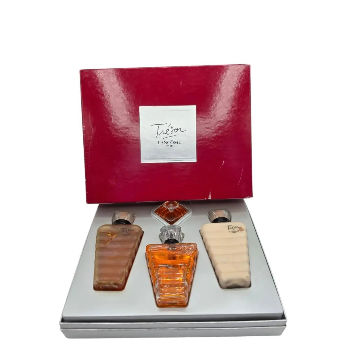 Vintage Lancome Tresor Fragrance Gift Set Perfume Shower Gel Body Lotion 1.7 oz
