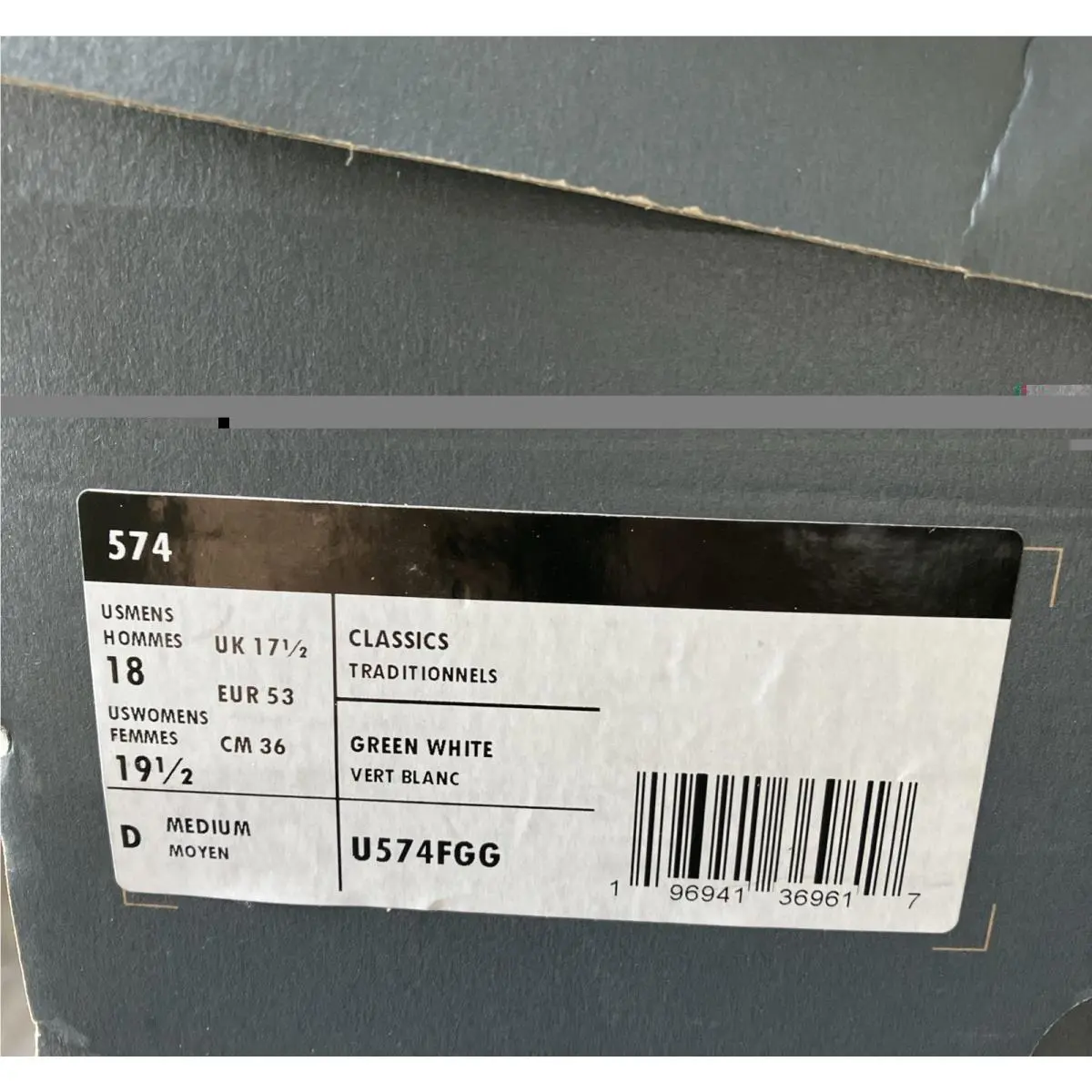 New Balance shoes - New Balance 574 - U574FGG - Green & White (UPC: 0196941369617) 0