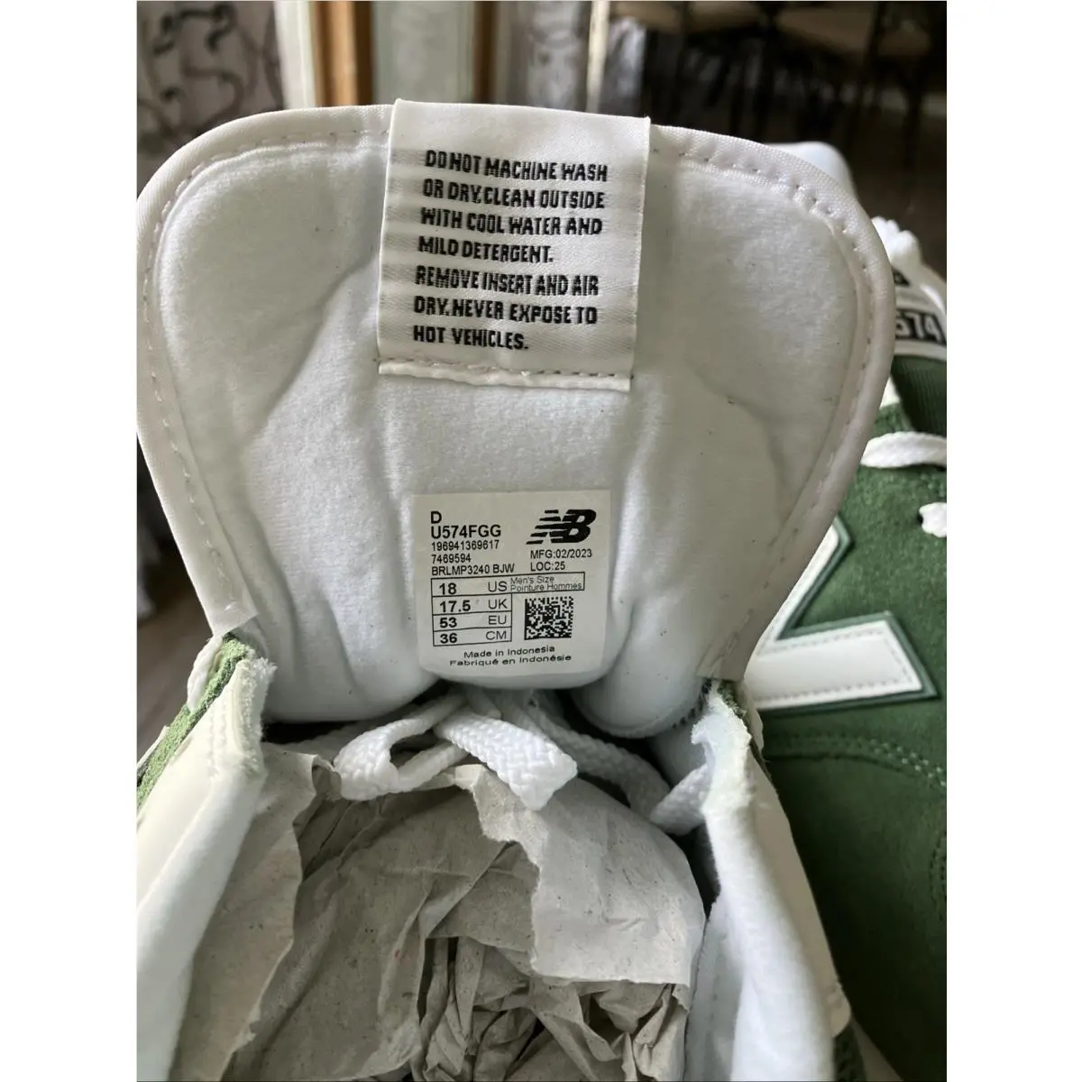 New Balance shoes - New Balance 574 - U574FGG - Green & White (UPC: 0196941369617) 4