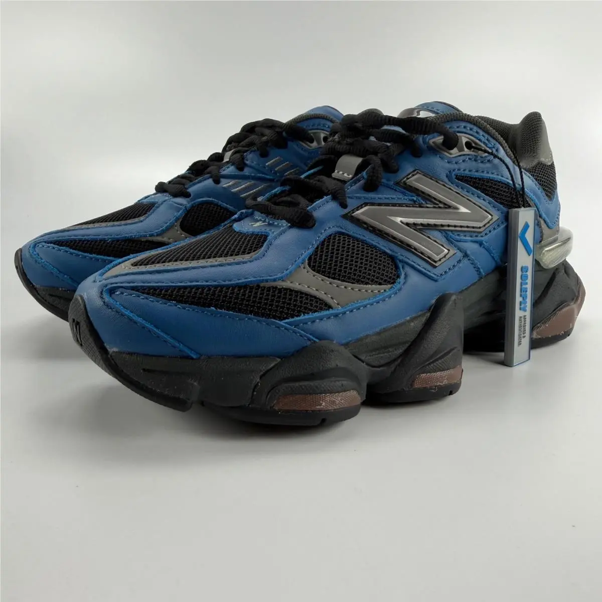 New Balance 9060 Dark Royal Brown Blue Black U9060NRH Mens Size 5 Sneaker