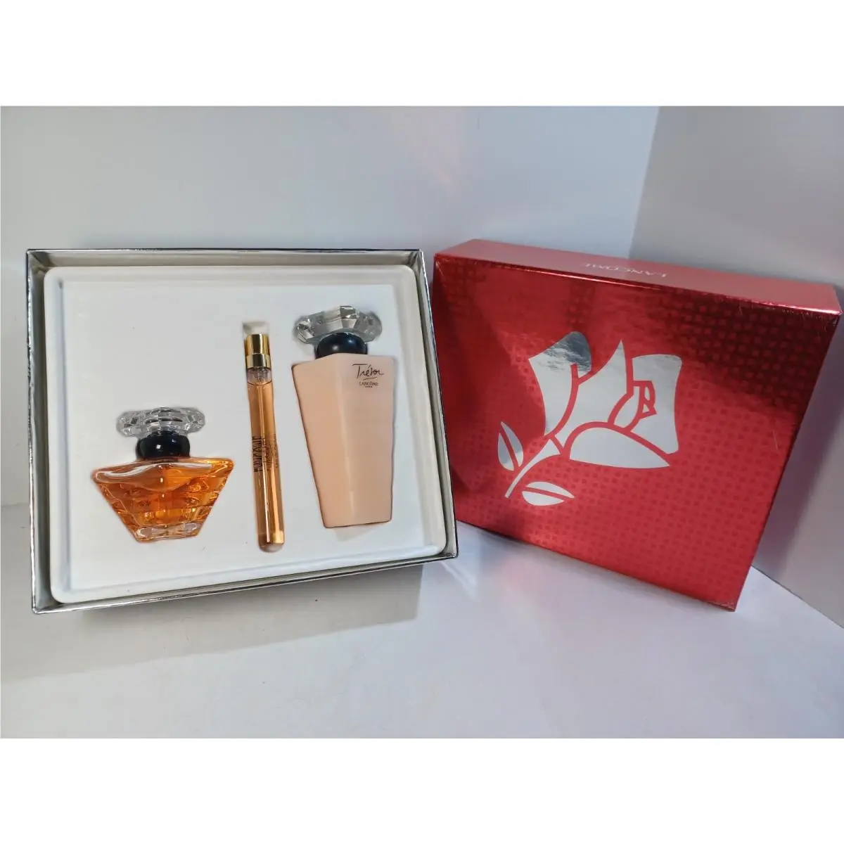 Lancome Tresor Gift Set Eau de Parfum .34 1 FL OZ Body Lotion 3.4 FL