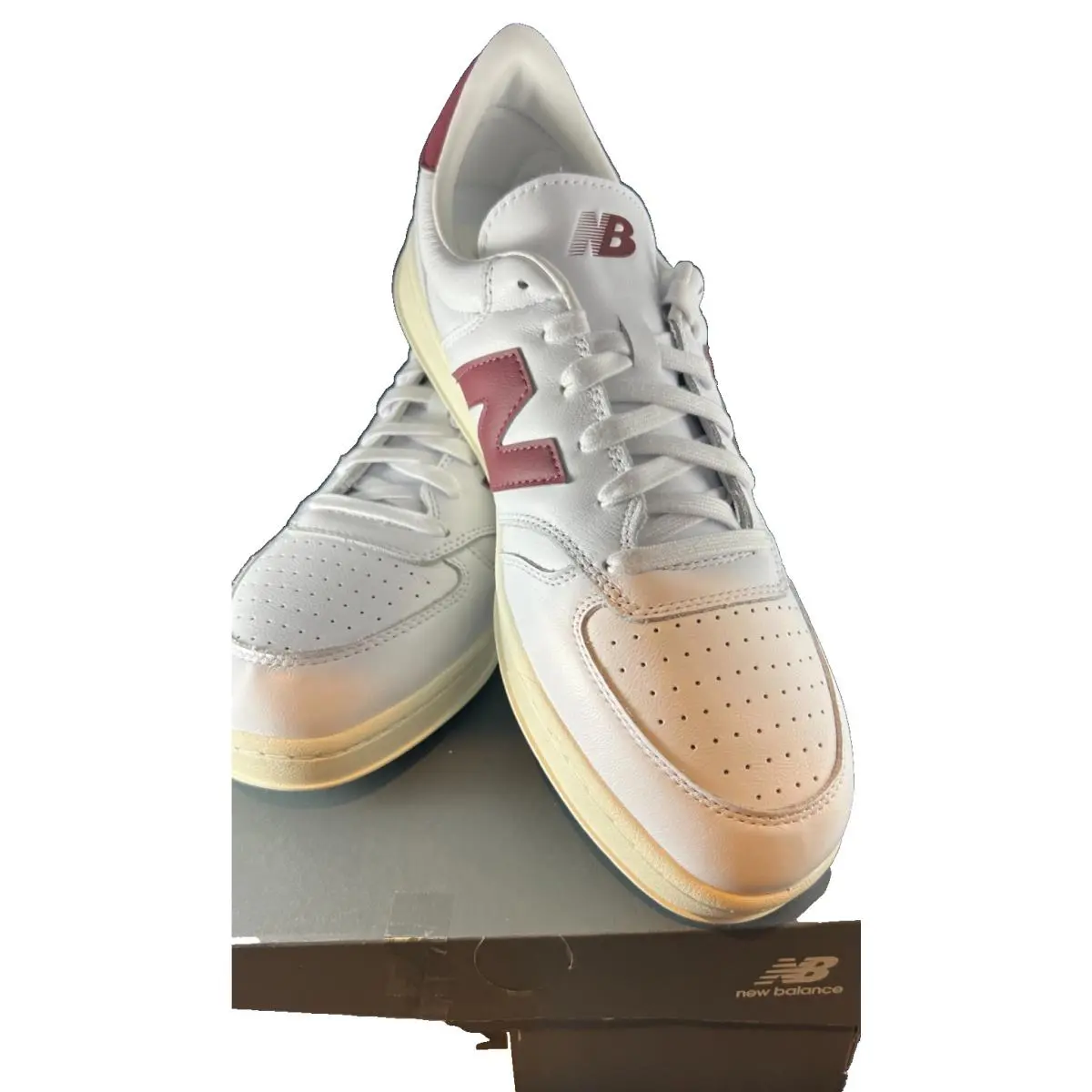 New Balance Court Mens White Red Shoes 14D