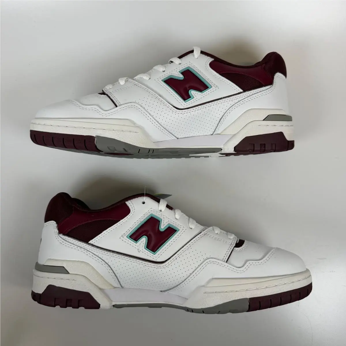 New Balance shoes - New Balance 550 Burgundy Turquoise - White 1