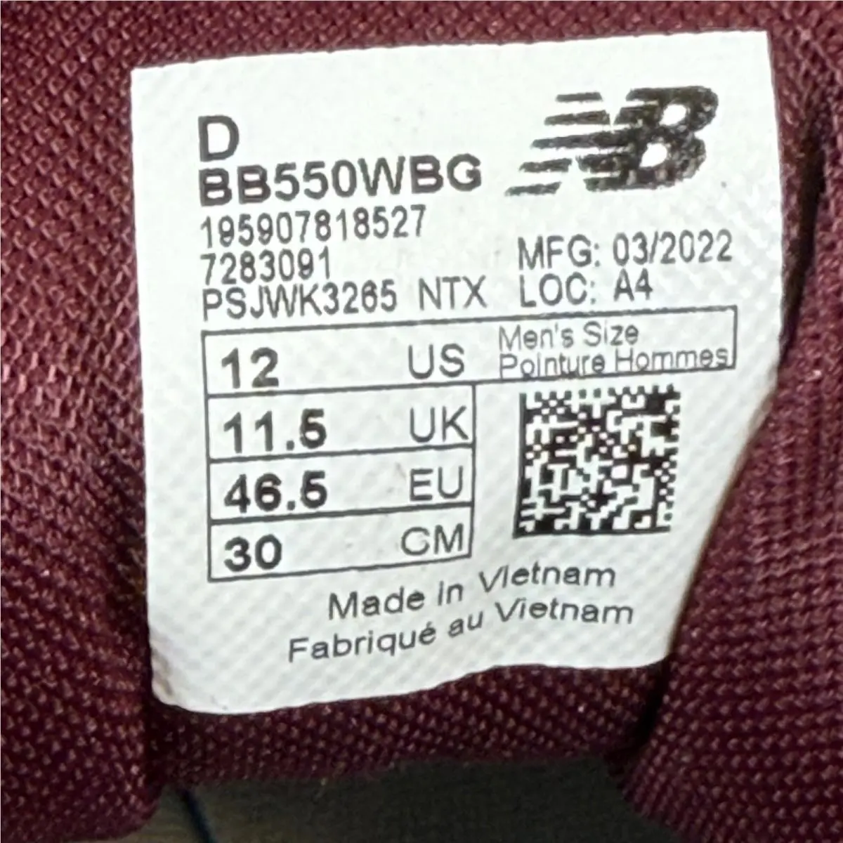 New Balance shoes - New Balance 550 Burgundy Turquoise - White 5