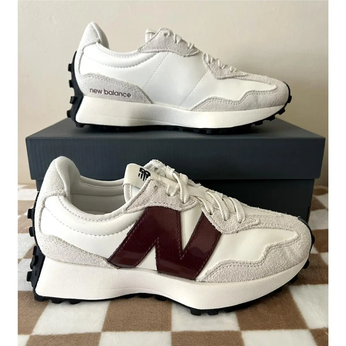 New Balance 327 Sneakers White/red WS327JWC Women’s Size 7