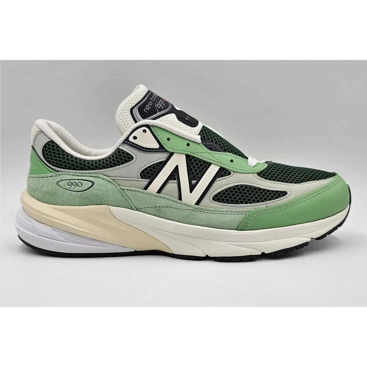New Balance 990v6 Made in Usa Pine Green Grey Sneakers U990AB6 Mens 12