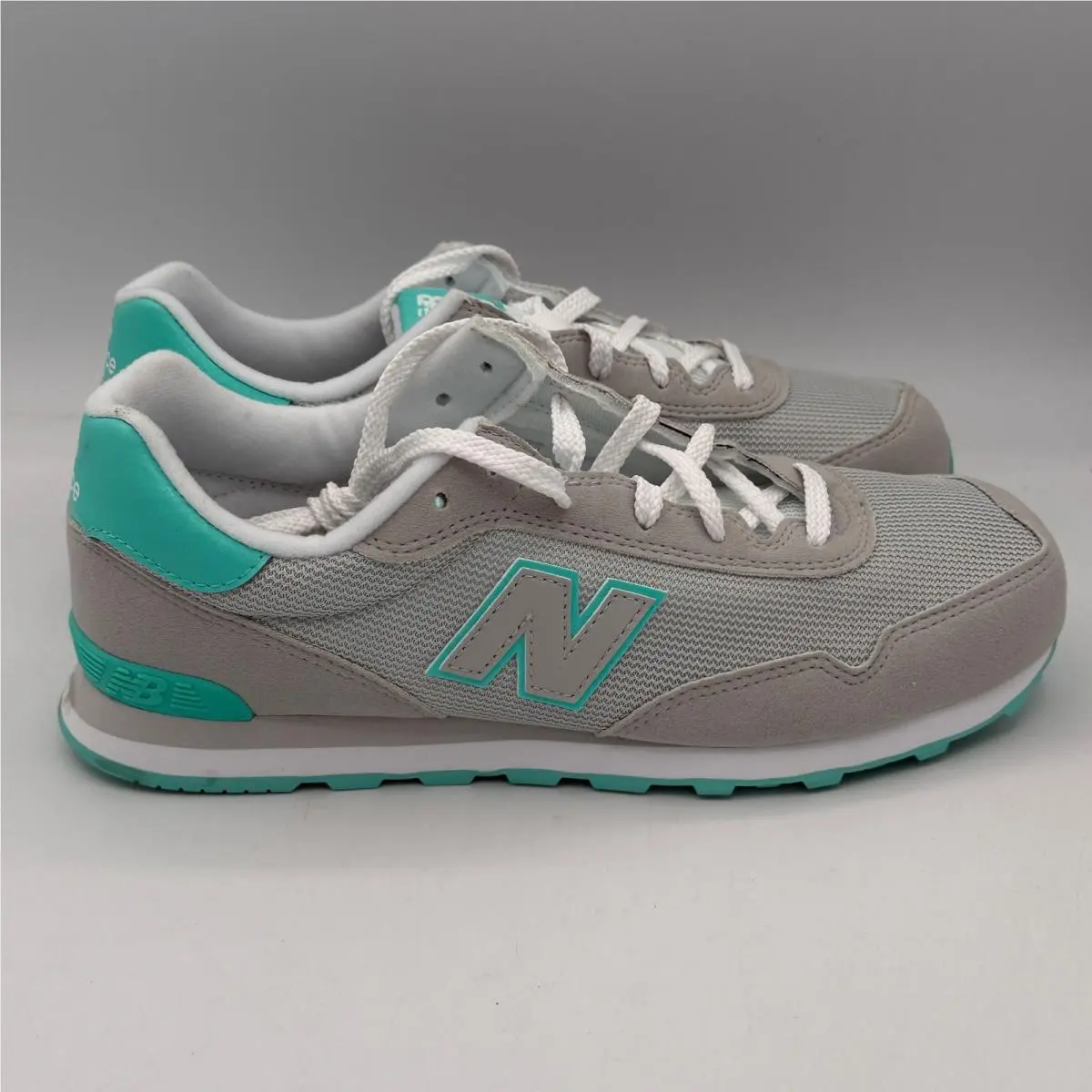New Balance 515 Sneakers Kids 7 Grey Green Teal Low Top GC515KCJ