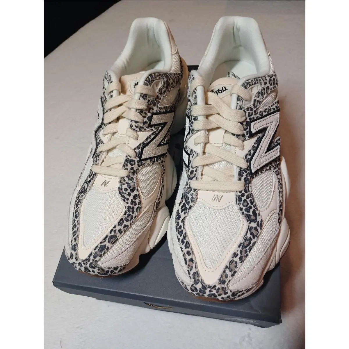 Size 10.5 - New Balance 9060 Asos Exclusive Women’s White Brown Leopard